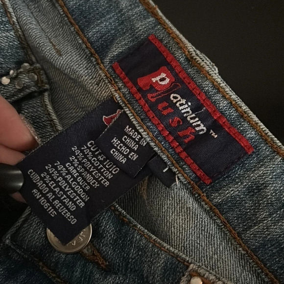 Blue Platinum Plush Jeans - Picture 7 of 7